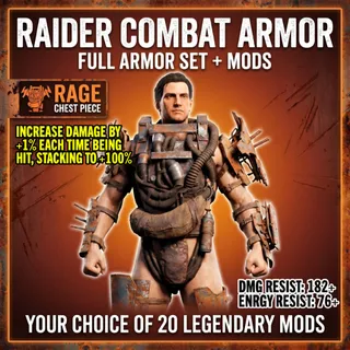 RAIDER COMBAT ARMOR SET + RAGE CHEST PIECE
