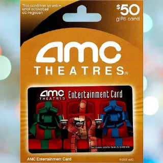 $50.00$ USD amc theatre Giftcard