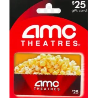 $25.00$ Amc Theatres Giftcard