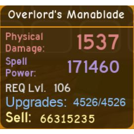 Other Overlord Manablade Dq In Game Items Gameflip - roblox dungeon quest best spell