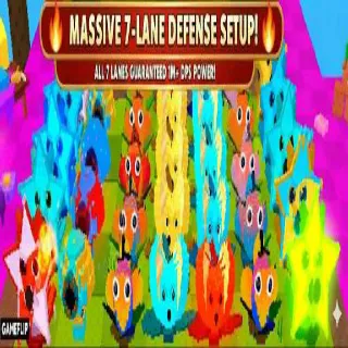 7-LANE DEFENSE SETUP! MASSIVE 9.2M+ DPS POWER | ALL 7 LANES 1M+ DPS | Plants Vs Brainrots