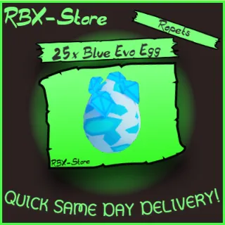 Ropets 25x Blue Evolved Eggs