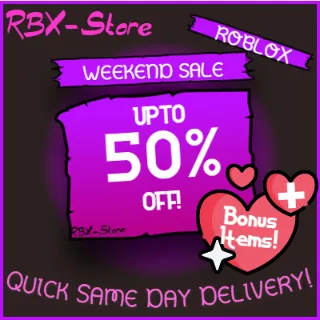 Roblox Weekend Sale [ RBX Store ]
