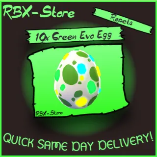 Ropets 10x Green Evolved Eggs