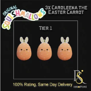 3x Caroleena the Easter Carrot