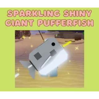 Sparkling Shiny Giant Pufferfish + Bonus Nessie - Fisch