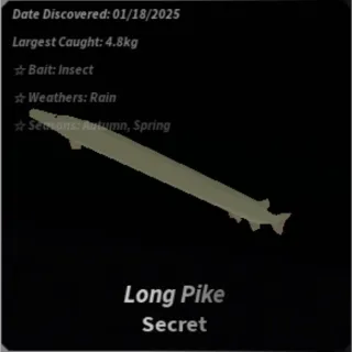 Secret Long Pike + bonus nessie- Fisch