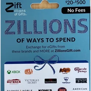 Zift Zillions Gift Card $50 Value