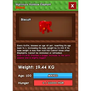 RBH Elephant 19,44kg  max passiv with TOYS