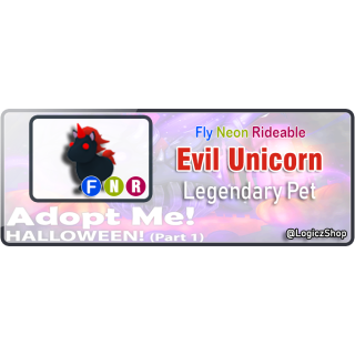 Pet Evil Unicorn Adopt Me In Game Items Gameflip - details about roblox adopt me legendary ride fly neon evil unicorn