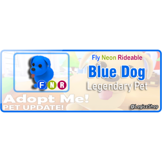 Neon Blue Dog Adopt Me