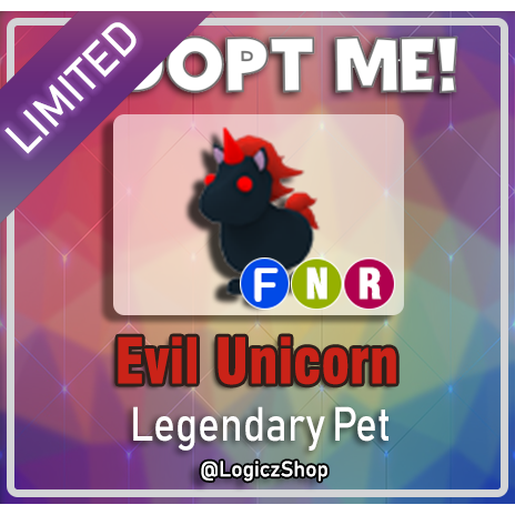 Neon Evil Unicorn Adopt Me Roblox