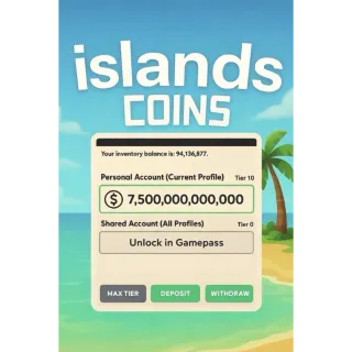 Roblox Islands 7.5T Coins
