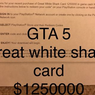 great white shark card ps4