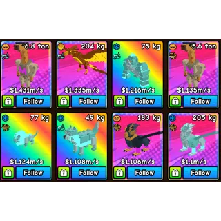 10x 1.1m/s - 1.4m/s DIVINE/MYTHIC PETS | BULD A ZOO