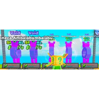 5x 1.7T/S MAX VOID BONECA | BE A LUCKY BLOCK