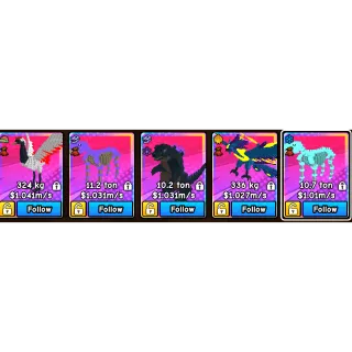 5X 1M/S DIVINE 1M/S PETS | BUILD A ZOO