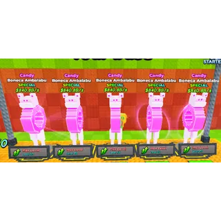 5X 840.8B/s MAX CANDY BONECA AMBALABU | BE A LUCKY BLOCK