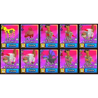 10x 1.1M/S DIVINE PETS | BUILD A ZOO