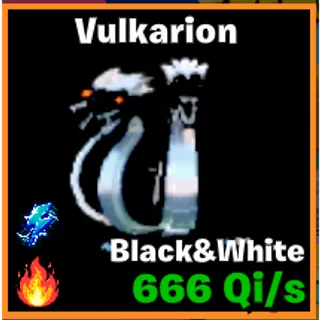 🔥 BLACK&WHITE ASCENDED VULKARION 666Qi/s LVL MAX | 2T⚡FAST DELIVERY 🚀 GO UP FOR BRAINROTS FORTNITE