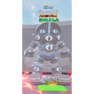 🔥SILVER ASCENDED TITANOCCHIO +650.3Qa/s LVL 171+⚡FAST DELIVERY 🚀 GO UP FOR BRAINROTS FORTNITE
