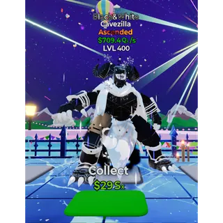 🔥 BLACK&WHITE ASCENDED CAVEZILLA 709.4Qi/s LVL 400 | 1T⚡ FAST DELIVERY 🚀 GO UP FOR BRAINROTS FORTNITE