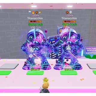🔥 2X GALAXY ASCENDED TITANOCCHIO 338.5Qi/s TOTAL (LVL 310&311) ⚡ FAST DELIVERY 🚀 GO UP FOR BRAINROTS FORTNITE