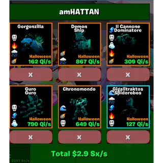 🔥 HALLOWEEN FULL SET BUNDLE TOTAL 2.9 Sx/S ⚡ FAST DELIVERY