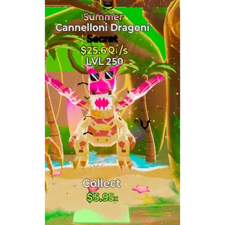 🔥SUMMER SECRET CANNELLONI DRAGONI 25.6Qi/s LVL MAX| 2 traits⚡FAST DELIVERY 🚀 STEAL THE BRAINROT FORTNITE