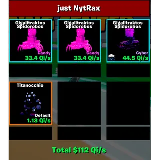 3X gigalitraktos spidorobos 1x ascended titanocchio