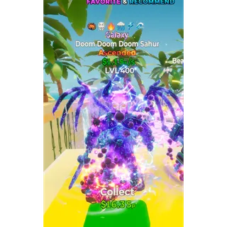 🔥 GALAXY ASCENDED DOOM DOOM SAHUR 1.1Sx/s LVL MAX | 6T ⚡FAST DELIVERY 🚀 GO UP FOR BRAINROTS FORTNITE