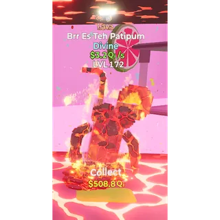  🔥LAVA DIVINE Br Es Teh Patipum 3.2Qi/s LVL 172| 2 TRAITS⚡FAST DELIVERY 🚀 GO UP FOR BRAINROTS FORTNITE