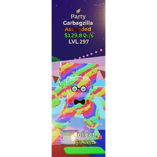 🔥PARTY ASCENDED GARBAGZILLA +129.8Qi/s LVL 297+ | 1 TRAIT⚡FAST DELIVERY 🚀 GO UP FOR BRAINROTS FORTNITE