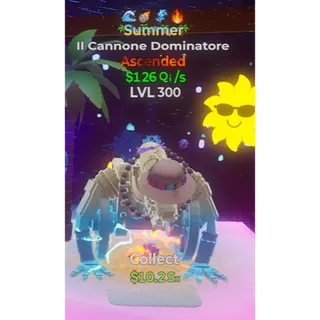 🔥SUMMER ASCENDED IL CANNONE DOMINATORE 126Qi/s LVL 300 | 4T⚡FAST DELIVERY 🚀 GO UP FOR BRAINROTS FORTNITE