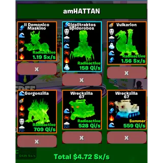 🔥 RADIOACTIVE$SUMMER FULL SET BUNDLE TOTAL 4.72 Sx/S ⚡ FAST DELIVERY