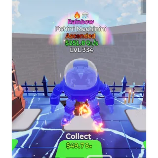 🔥 RAINBOW ASCENDED FISHINI MECHININI 251.8Qi/S LVL 334| 2T ⚡FAST DELIVERY 🚀 GO UP FOR BRAINROTS FORTNITE