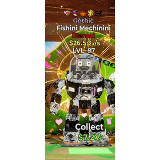 🔥GOTHIC ETERNAL FESHINI MECHININI 26.5Qi/s LVL 87| 5 traits⚡FAST DELIVERY 🚀 STEAL THE BRAINROT FORTNITE