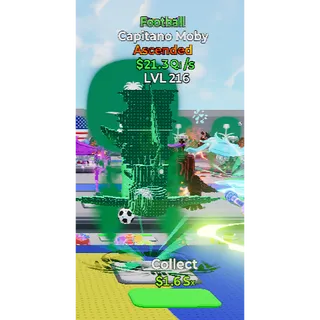 🔥FOOTBALL ASCENDED CAPITANO MOBY 26Qi/s LVL 226+⚡FAST DELIVERY 🚀 GO UP FOR BRAINROTS FORTNITE
