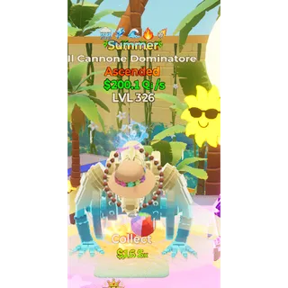 🔥SUMMER ASCENDED IL CANNONE DOMINATORE 200Qi/s LVL 326| 5T⚡FAST DELIVERY 🚀 GO UP FOR BRAINROTS FORTNITE