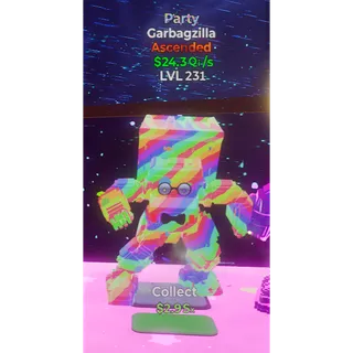 🔥PARTY ASCENDED GARBAGZILLA 24.3Qi/s LVL 231 ⚡FAST DELIVERY 🚀 GO UP FOR BRAINROTS FORTNITE