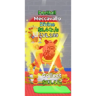 🔥FOOTBALL DIVINE MECCAVALLO +6.4Qi/s LVL 199+⚡FAST DELIVERY 🚀 GO UP FOR BRAINROTS FORTNITE