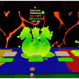 🔥RADIOACTIVE ASCENDED VULKARION 212.1Qi/s LVL 301| 1T ⚡FAST DELIVERY 🚀 GO UP FOR BRAINROTS FORTNITE