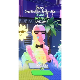🔥PARTY GIGALITRAKTOS SPIDOROBOS +4.8Qi/s LVL 194+⚡FAST DELIVERY 🚀 GO UP FOR BRAINROTS FORTNITE
