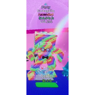🔥PARTY ASCENDED GARBAGZILLA 18.5Qi/s LVL 204 | 1 TRAITS⚡FAST DELIVERY 🚀 GO UP FOR BRAINROTS FORTNITE