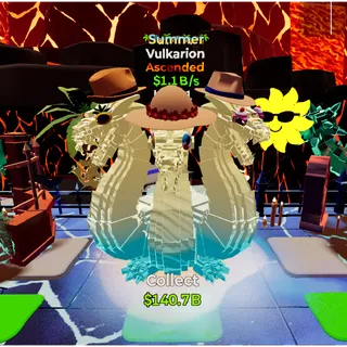 🔥 SUMMER ASCENDED VULKARION ⚡FAST DELIVERY 🚀 GO UP FOR BRAINROTS FORTNITE