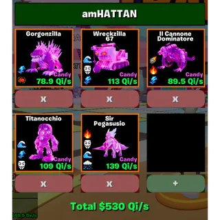 🔥 BUNDLE 5X CANDY ASCENDED WITH TRAITS : AS IN IMAGE⚡FAST DELIVERY 🚀 GO UP FOR BRAINROTS FORTNITE