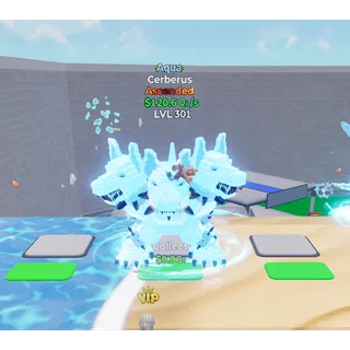 🔥AQUA ASCENDED CERBERUS 187Qi/s LVL 331⚡FAST DELIVERY 🚀 GO UP FOR BRAINROTS FORTNITE
