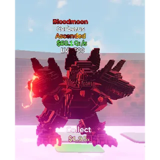 🔥BLOODMOON ASCENDED CERBERUS 60.1Qi/s LVL MAX⚡FAST DELIVERY 🚀 GO UP FOR BRAINROTS FORTNITE