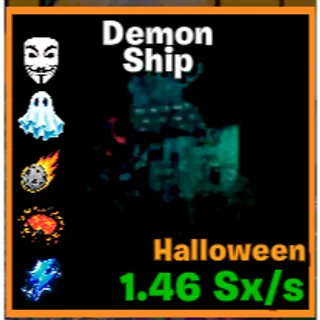 🔥 HALLOWEEN ASCENDED DEMON SHIP 1.46 Sx/s LVL MAX | 5T⚡FAST DELIVERY 🚀 GO UP FOR BRAINROTS FORTNITE   