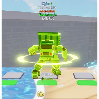 🔥CYBER ASCENDED GARBAGZILLA 105Qi/s LVL 312⚡FAST DELIVERY 🚀 GO UP FOR BRAINROTS FORTNITE